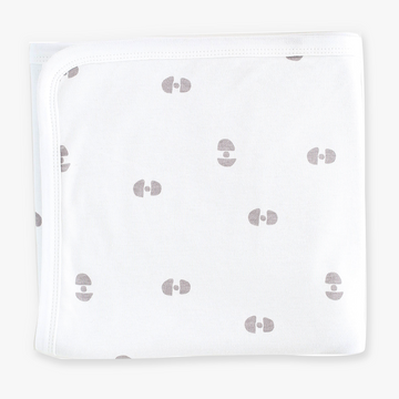Pickle and Pumpkin Baby Blanket in Geometric print